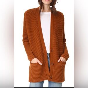 Vince Women's Rust cashmere Cardigan Sweater